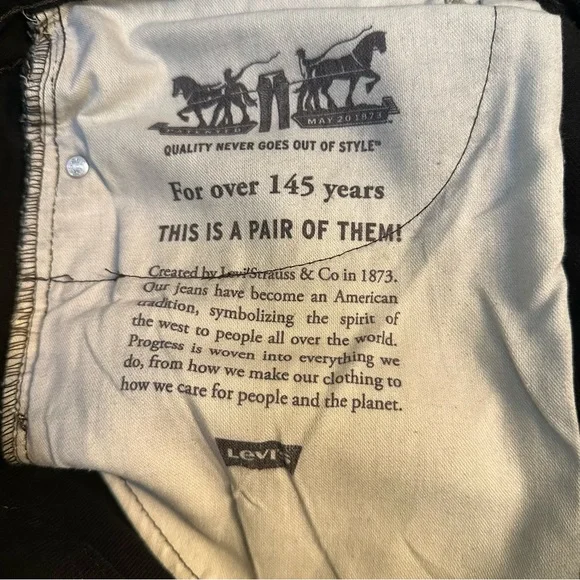 Men’s Levi's 505 Black Straight Jeans Classic Denim - Picture 5 of 8